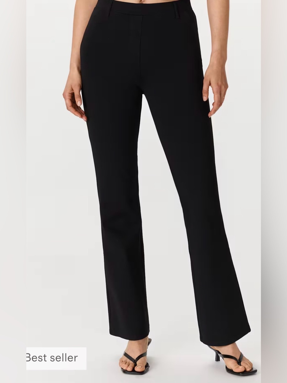 Women's Black Boot Cut Pull on Ponte Work Pants